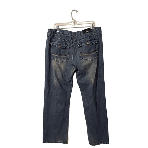 Level One Blue Relaxed Straight Leg Denim Jeans Men Sz 40x32 - Picture 2 of 14